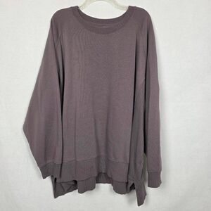 Maurices Oversized Pullover Sweatshirt Purple 4X